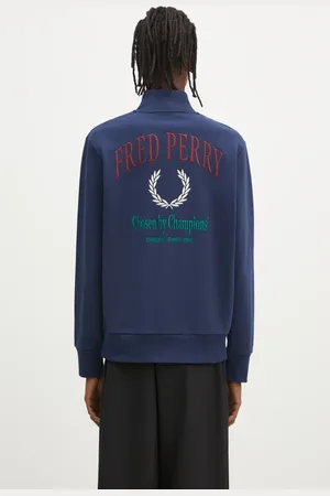 Fred Perry Bluza bawełniana męska kolor z aplikacją M9847.X86