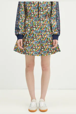 adidas Spódnica bawełniana Liberty kolor mini rozkloszowana JC7774