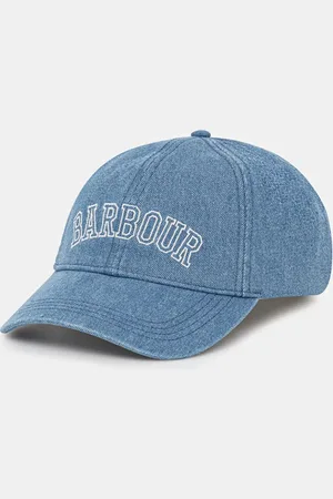Barbour Czapka z daszkiem jeansowa Emily kolor z aplikacją LHA0582BL31