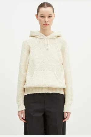 VISVIM WMV sweter jedwabny Raglan Hoodie P.O. Knit Mawata damski kolor 325105012002