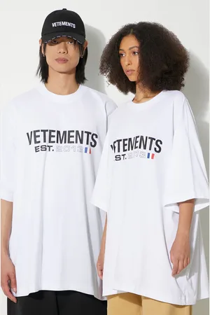 Vetements T-shirt bawełniany Flag Logo T-Shirt kolor z nadrukiem UE64TR160W