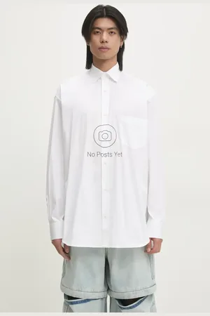 Vetements Koszula bawełniana No Posts Classic męska kolor relaxed z kołnierzykiem klasycznym UA66SH440W