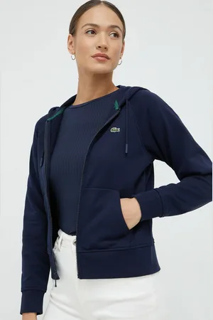Lacoste Bluza damska kolor z kapturem gładka