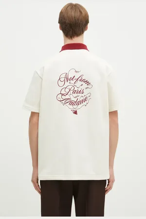 Drôle de Monsieur Koszula bawełniana La Chemise Piquee Slogan Vignes męska kolor relaxed z kołnierzykiem klasycznym F-SH196-CO140-CM