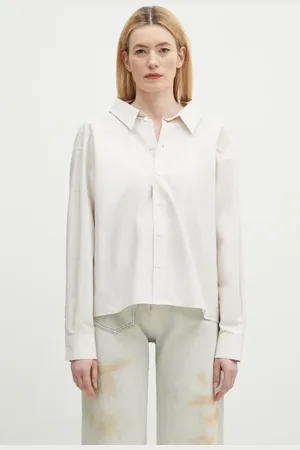 Maison Margiela Koszula bawełniana damska kolor relaxed z kołnierzykiem klasycznym S52DT0043