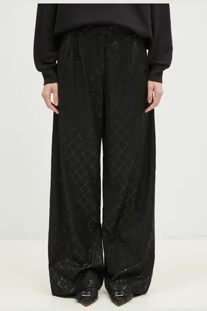 ROTATE Spodnie Wide Leg Sequins Pants damskie kolor szerokie medium waist 113326100
