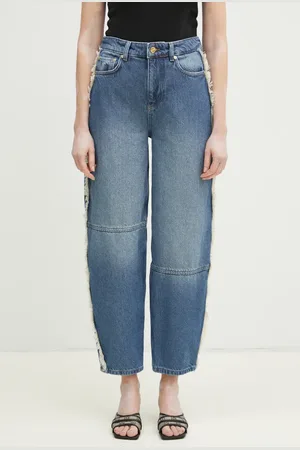 Ganni Jeansy Heavy Denim Stary damskie high waist J1602