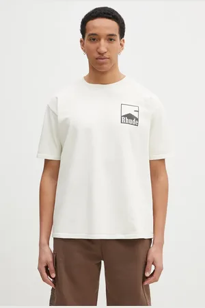 Rhude T-shirt bawełniany Chevron męski kolor z nadrukiem RHPS25TT02012
