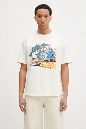 Rhude T-shirt bawełniany Beach-Side męski kolor z nadrukiem RHPS25TT11012