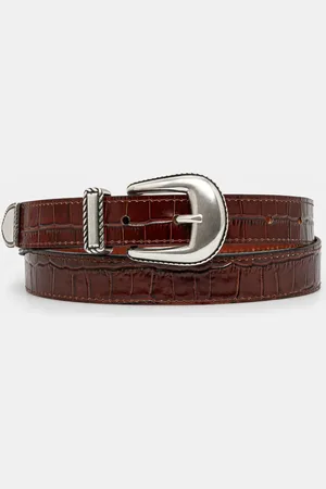 Drôle de Monsieur Pasek skórzany La Ceinture Croco męski kolor G-AC168-LH031-BN