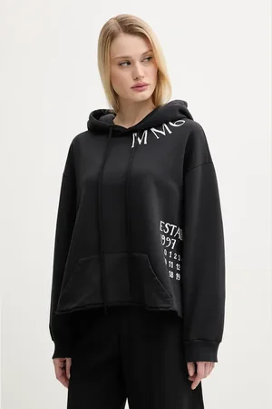 Maison Margiela Bluza bawełniana damska kolor z kapturem z nadrukiem S52GU0241.M25012