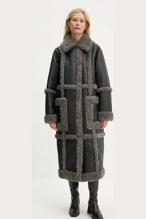 Stand Studio Płaszcz Patrice Coat damski kolor przejściowy oversize 61100-9010