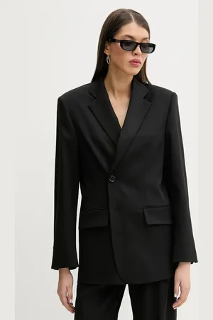 Maison Margiela Marynarka z domieszką wełny kolor jednorzędowa gładka S52BN0136.M35153