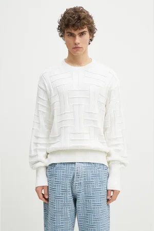 Kenzo Sweter bawełniany Weave męski kolor ciepły FF55PU7083CB.02