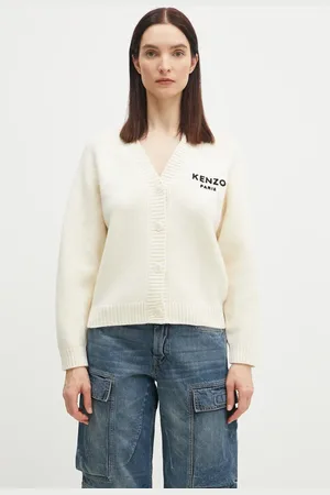 Kenzo Kardigan wełniany Pop damski kolor ciepły FF52CA4983LA.02