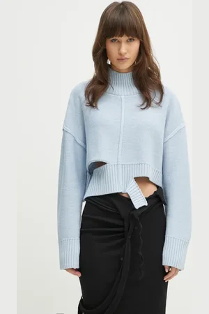 Maison Margiela Sweter wełniany damski kolor z golfem S52HA0290