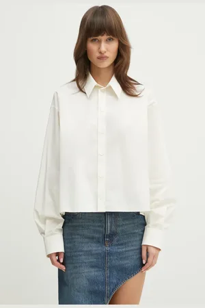 Maison Margiela Koszula bawełniana damska kolor relaxed z kołnierzykiem klasycznym S52DT0042