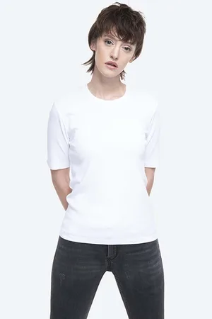Norse projects T-shirt bawełniany Helen High Twist Cotton kolor NW01.0062.001-0001