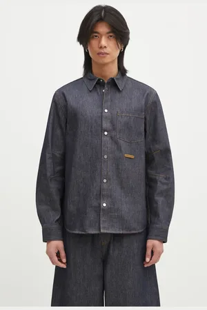 Helmut Lang Koszula jeansowa Curved Cl Shirt.Bkly męska kolor regular z kołnierzykiem klasycznym O09DM501
