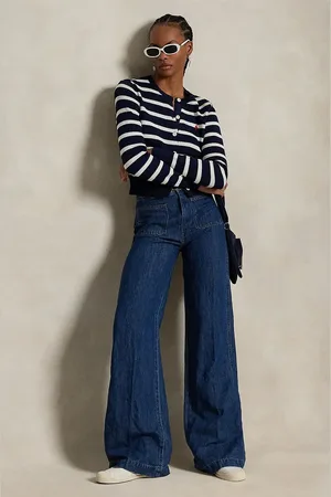 Ralph Lauren Jeansy z domieszką lnu high waist 211959040