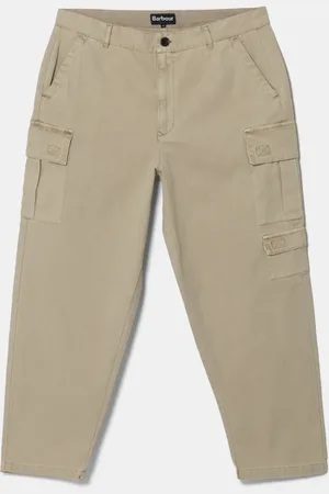 Barbour Spodnie bawełniane kolor proste MTR0754GY35
