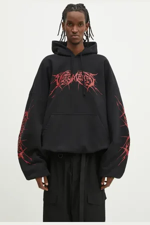 Vetements Bluza Death Metal Cropped Boxy męska kolor z kapturem wzorzysta UA66HD620BR