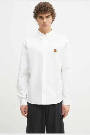 Kenzo Koszula bawełniana męska kolor regular z kołnierzykiem button-down FF55CH4109LO.01