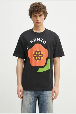 Kenzo T-shirt bawełniany męski kolor z nadrukiem FF55TS5304SG.99J