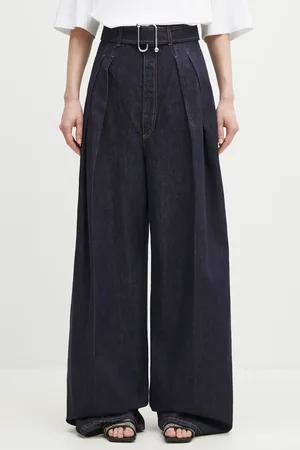 Sportmax Jeansy bawełniane Blanc damskie high waist 2512131045600