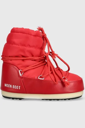 Moon Boot śniegowce Light Low Nylon kolor 14600100.RED-RED