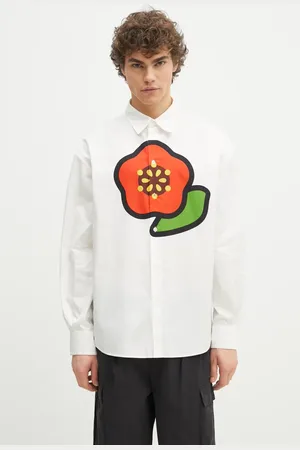 Kenzo Koszula bawełniana męska kolor relaxed z kołnierzykiem klasycznym FF55CH4309P5.01