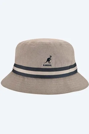 Kangol Kapelusz bawełniany Stripe Lahinch kolor bawełniany K4012SP.GREY-GREY