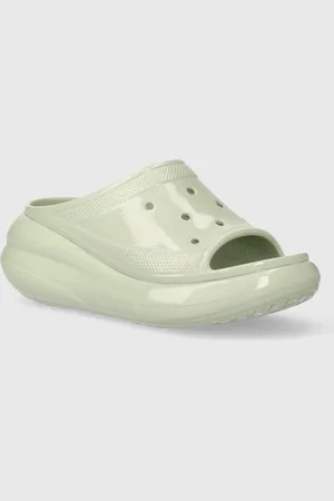 Crocs Klapki Crush High Shine Slide damskie kolor na platformie 209648