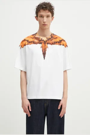 MARCELO BURLON T-shirt bawełniany Colordust Wings Boxy T-Shirt White Orang męski kolor z nadrukiem CMAA05AS25JER0010120