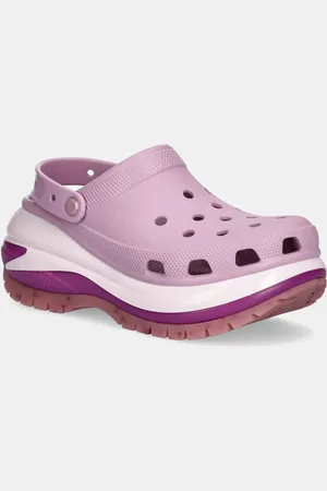 Crocs Klapki Classic Mega Crush Clog damskie kolor na platformie 207988.5BX