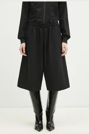Y-3 Szorty Washed Twill Shorts damskie kolor gładkie high waist JD3516