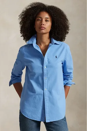 Ralph Lauren Koszula bawełniana damska kolor relaxed z kołnierzykiem klasycznym 211970737