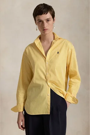 Ralph Lauren Koszula bawełniana damska kolor relaxed z kołnierzykiem klasycznym 211910743