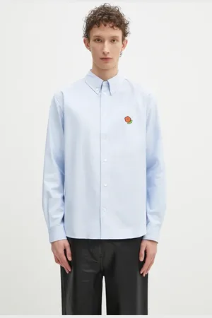 Kenzo Koszula bawełniana męska kolor relaxed z kołnierzykiem button-down FF55CH4109LO.64