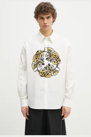 Kenzo Koszula bawełniana męska kolor relaxed z kołnierzykiem klasycznym FF55CH4309P2.01