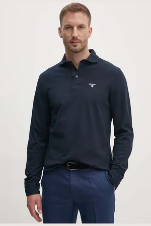 Barbour Longsleeve bawełniany kolor gładki MML1333