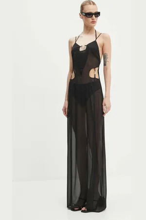 HELIOT EMIL Sukienka jedwabna kolor maxi prosta W.11.058.BLK01
