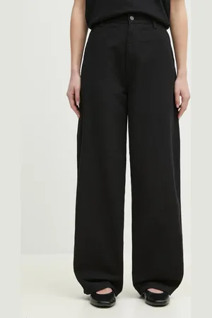 Carhartt Spodnie bawełniane Brandon Single Knee Pant damskie kolor fason chinos high waist I034880