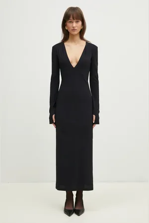 Maison Margiela Sukienka kolor maxi dopasowana S52DG0026