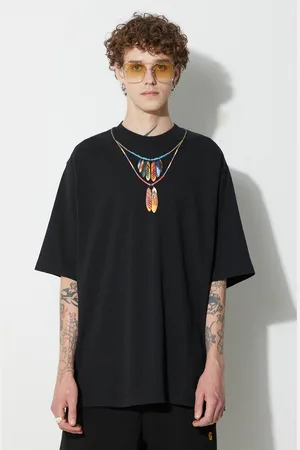 MARCELO BURLON T-shirt bawełniany Feathers Necklace kolor z nadrukiem