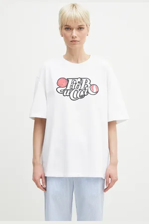 Fiorucci T-shirt bawełniany Curly Lollipop Logo Boxy Fit T-Shirt damski kolor U02SPTSH103CJ01WH10
