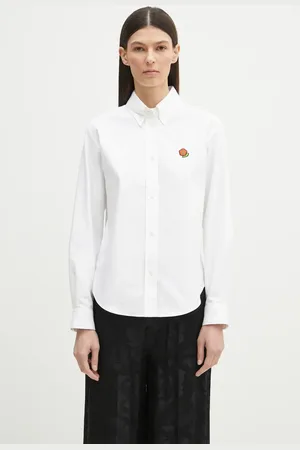 Kenzo Koszula bawełniana damska kolor regular z kołnierzykiem klasycznym FF52CH2649LO.01