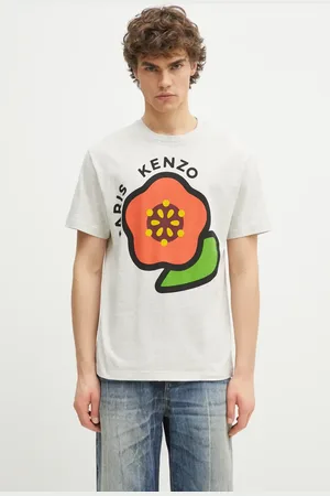 Kenzo T-shirt bawełniany męski kolor z nadrukiem FF55TS5304SG.93