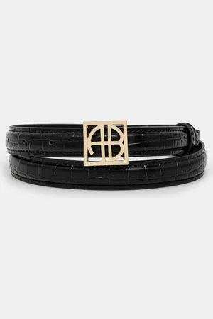 ANINE BING Pasek skórzany Monogram Belt damski kolor A.12.10461