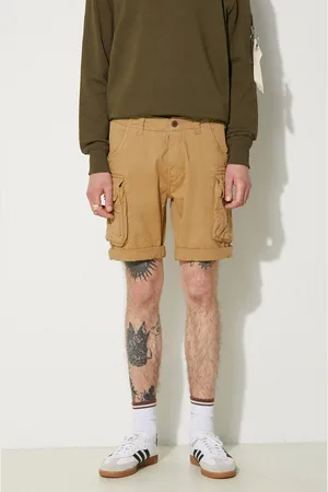 Alpha Industries Szorty bawełniane Crew Short kolor 176203.14-KREMOWY
